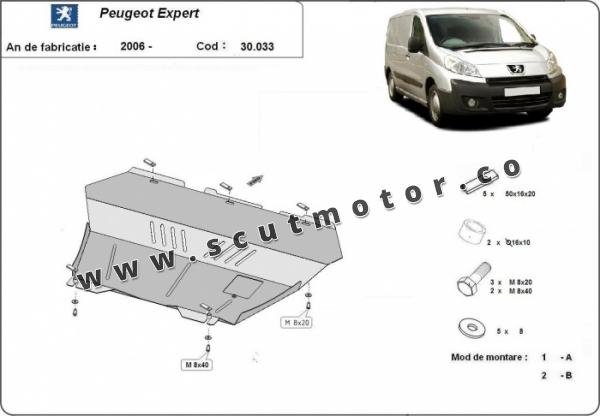 Scut motor și cutie de viteză Peugeot Expert 1
