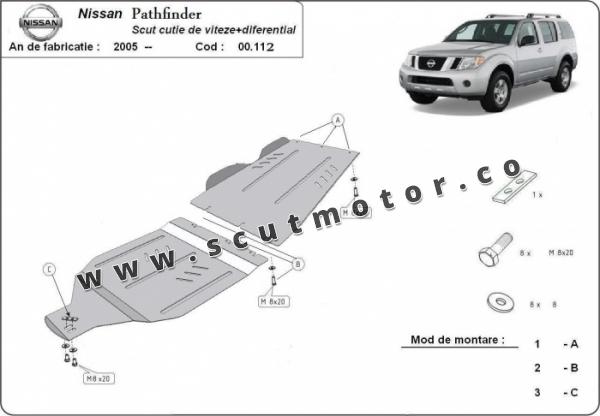 Scut cutie de viteză și radiator Nissan Pathfinder 10