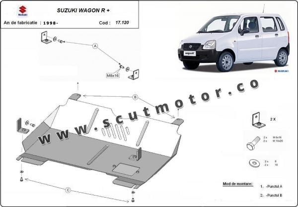 Scut motor și cutie de viteză Suzuki Wagon R+ 1