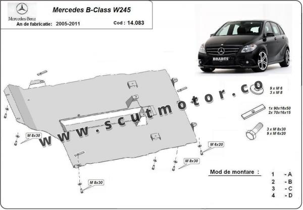 Scut motor și cutie de viteză Mercedes B-Class 1