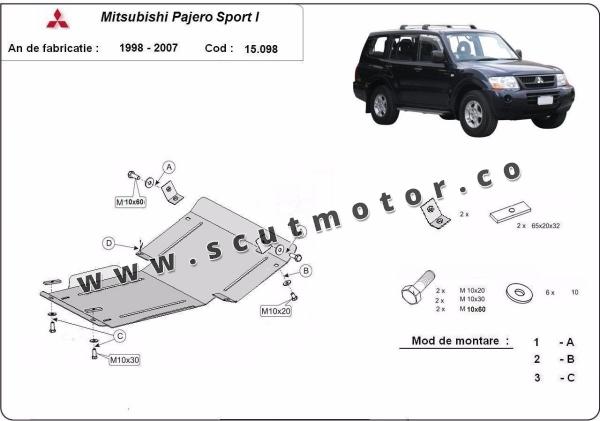Scut motor și radiator Mitsubishi Pajero Sport 1 1