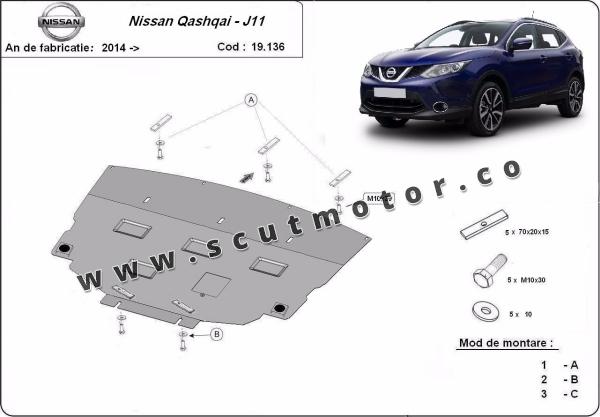 Scut Motor Metalic Nissan Qashqai J11 1