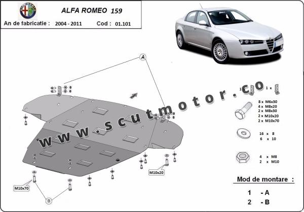 Scut motor Alfa Romeo 159 1
