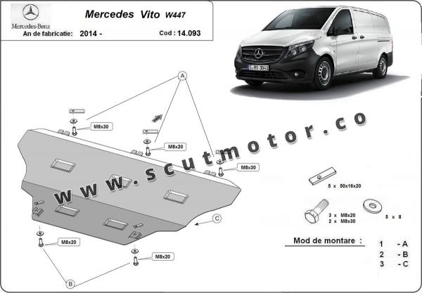 Scut motor Mercedes Vito - W447, 4x2, 1.6 D 1