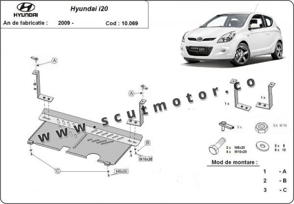 Scut motor și cutie de viteză Hyundai i20 2