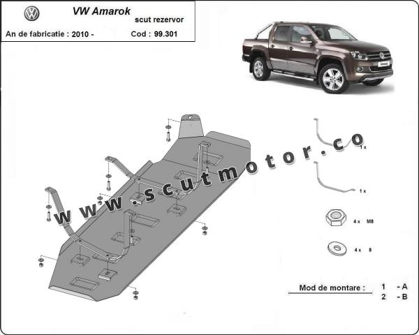 Scut rezervor Volkswagen Amarok - pentru varianta fara scut de plastic 1