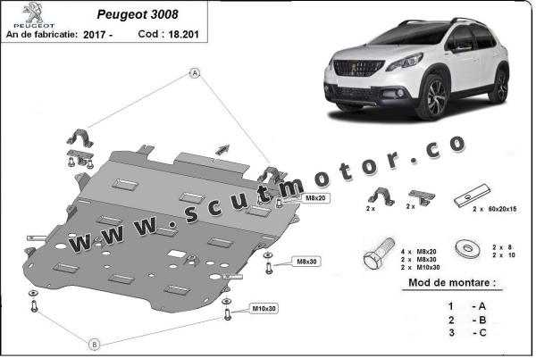 Scut motor și cutie de viteză Peugeot 3008 1