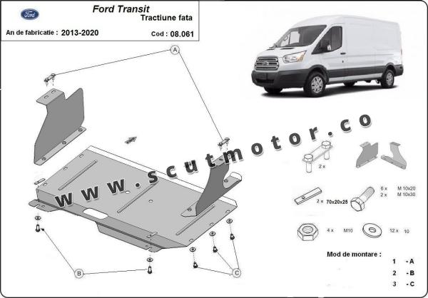 Scut motor Ford Transit - tracțiunea față 3
