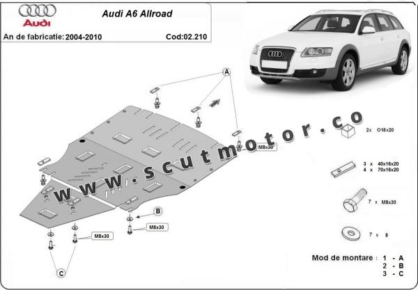 Scut motor Audi A6 Allroad 2 - fără lateral 3