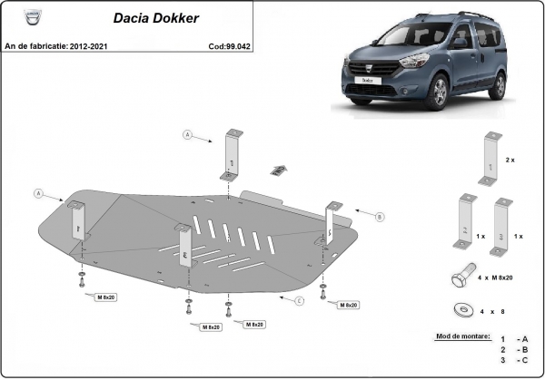 Scut rezervor Dacia Dokker 