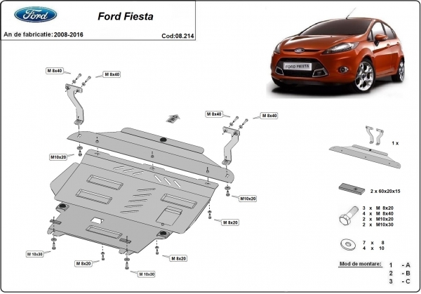 Scut motor Ford Fiesta 
