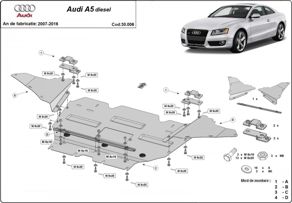 Scut motor Audi A5 - diesel 