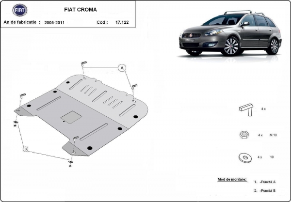 Scut motor și cutie de viteză   Fiat Croma 