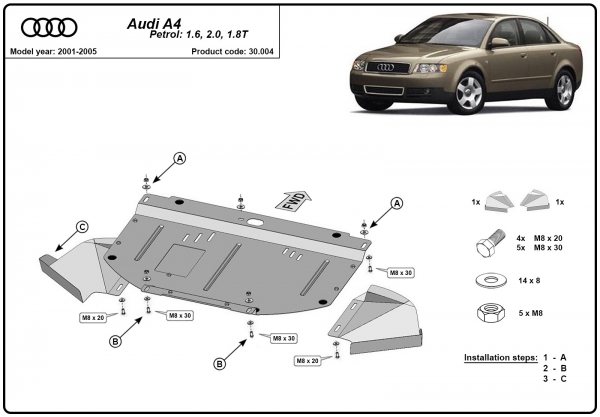 Scut motor Audi A4 B6 3