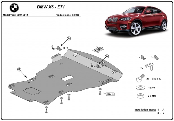 Scut motor BMW X6 3