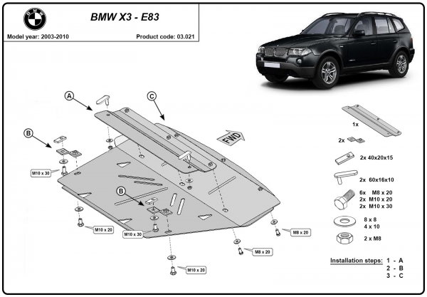 Scut radiator BMW X3 3