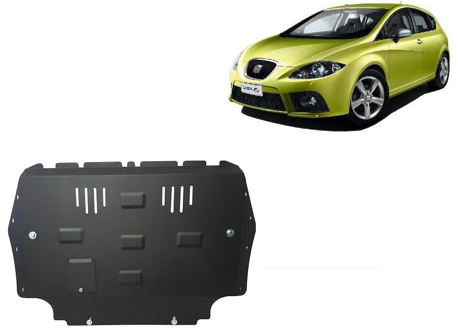 Ocelový kryt olejové vany pro ochranu motoru a převodovky pro Seat Leon Mk2 2010 - 2012, 1.2,1.4,TSI, 1.6TDI