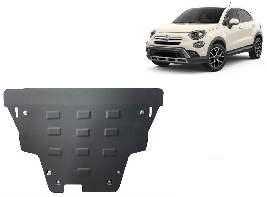 Ocelový kryt olejové vany pro Fiat 500x 2014 - 2026, všechny motory