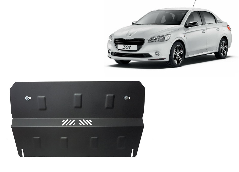 Ocelový kryt olejové vany pro ochranu motoru a převodovky pro Peugeot 301 2012 - 2026, všechny motory