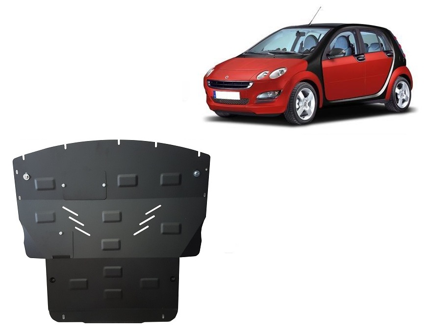 Ocelový kryt olejové vany pro ochranu motoru a převodovky pro Smart ForFour benzínový motor 2004 - 2006, essence