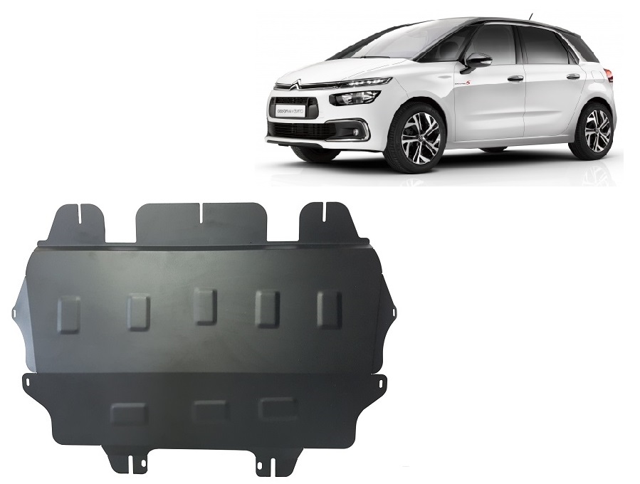 Ocelová ochrana pod olejovou vanu pro Citroen C4 Picasso 2008 - 2013, všechny motory