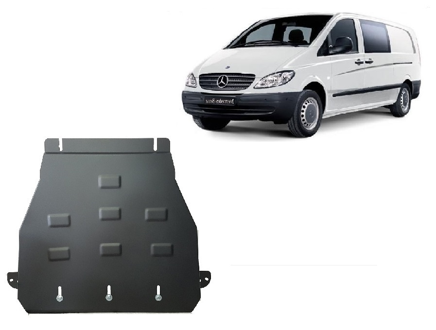 Ocelový kryt převodovky pro Mercedes Vito W639 - 2.2 D 4x2 2003 - 2014, 2.2 D, 3.0 D 4x2
