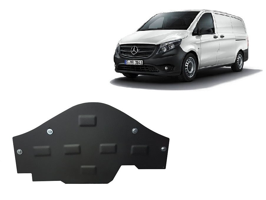 Ocelový kryt olejové vany pro ochranu systému Stop&Go Mercedes Vito W447, 4x2, 1.6 D 2014 - 2026, 4x2, 1.6 D