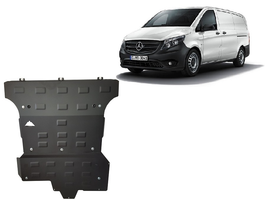 Ocelový kryt olejové vany pro Mercedes Vito W447, 2.2 D, 4x4 2014 - 2020, 2.2 D, 4x4