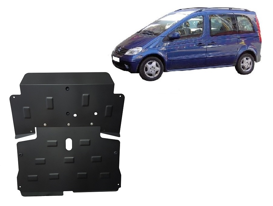 Ocelový kryt olejové vany pro ochranu motoru a převodovky pro Mercedes Vaneo W414 2001 - 2006, všechny motory