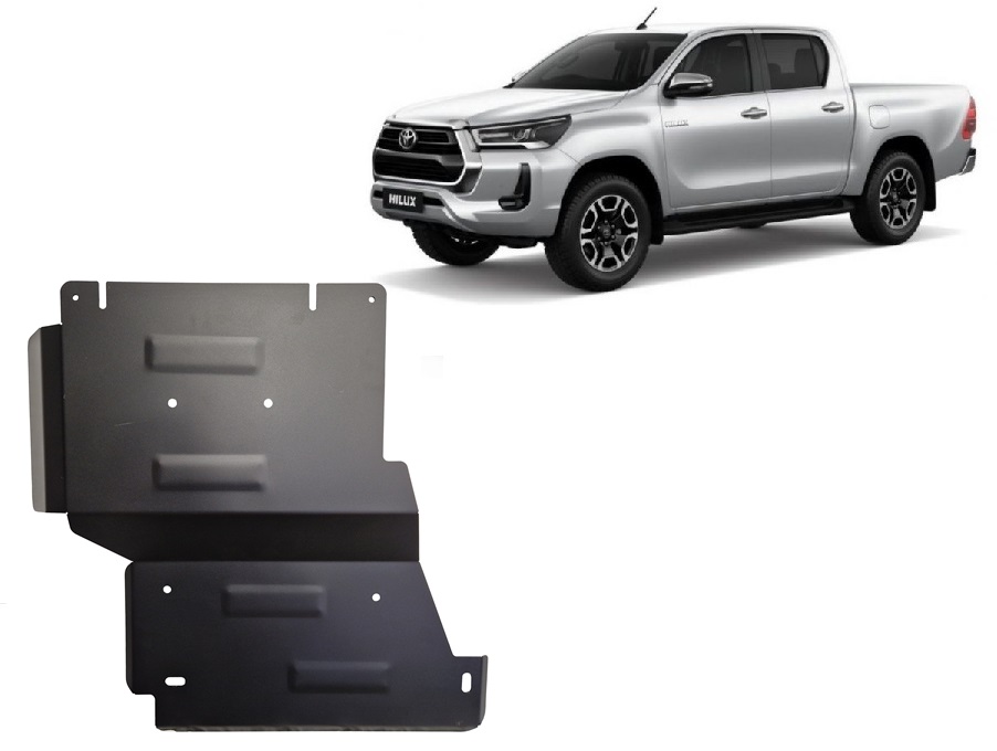 Ocelový kryt diferenciálu pro Toyota Hilux Invincible 2021 - 2026, všechny motory