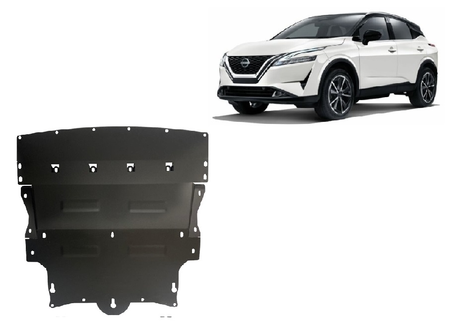 Ocelový kryt olejové vany pro Nissan Qashqai J12 2021 - 2026, všechny motory
