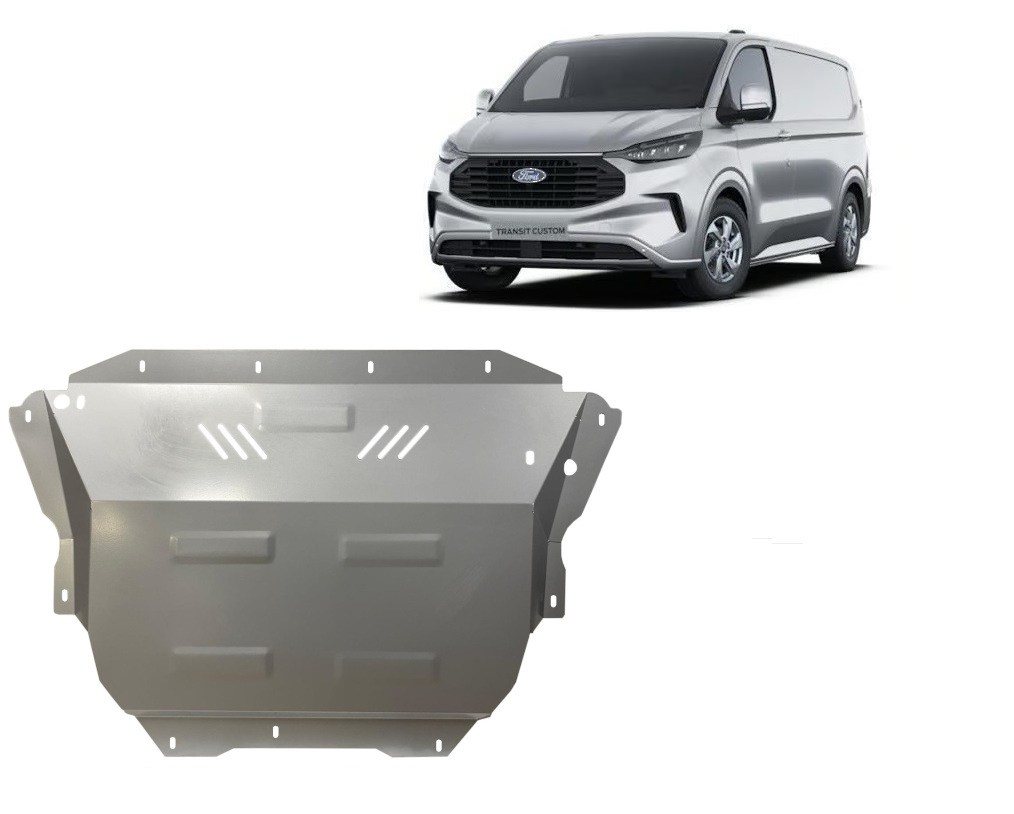 Pozinkovaný ocelový kryt olejové vany pro Ford Transit Custom 2023 - 2026, všechny motory