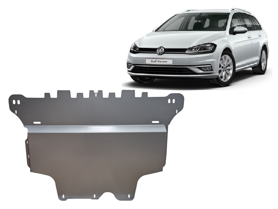 Hliníkový kryt olejové vany pro ochranu motoru a převodovky pro VW Golf 7 2012 - 2021, všechny motory