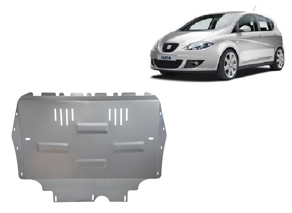Hliníkový kryt olejové vany pro ochranu motoru a převodovky pro Seat Altea 2009 - 2012, 1.2Tsi, 1.4Tsi, 1.6Tdi