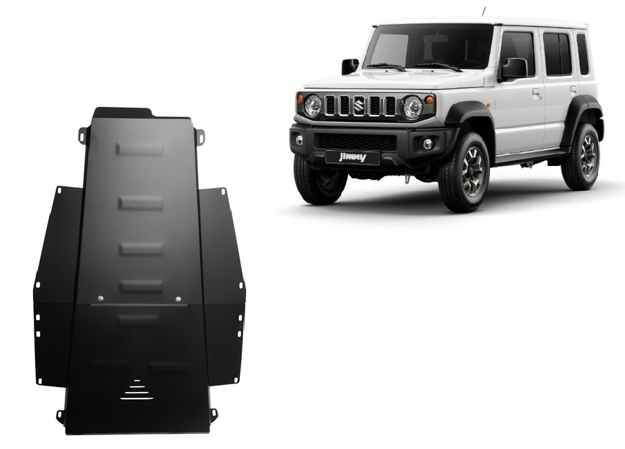 Ocelový kryt rozdělovací převodovky pro Suzuki Jimny - 5dveřový model 2018 - 2026, všechny motory