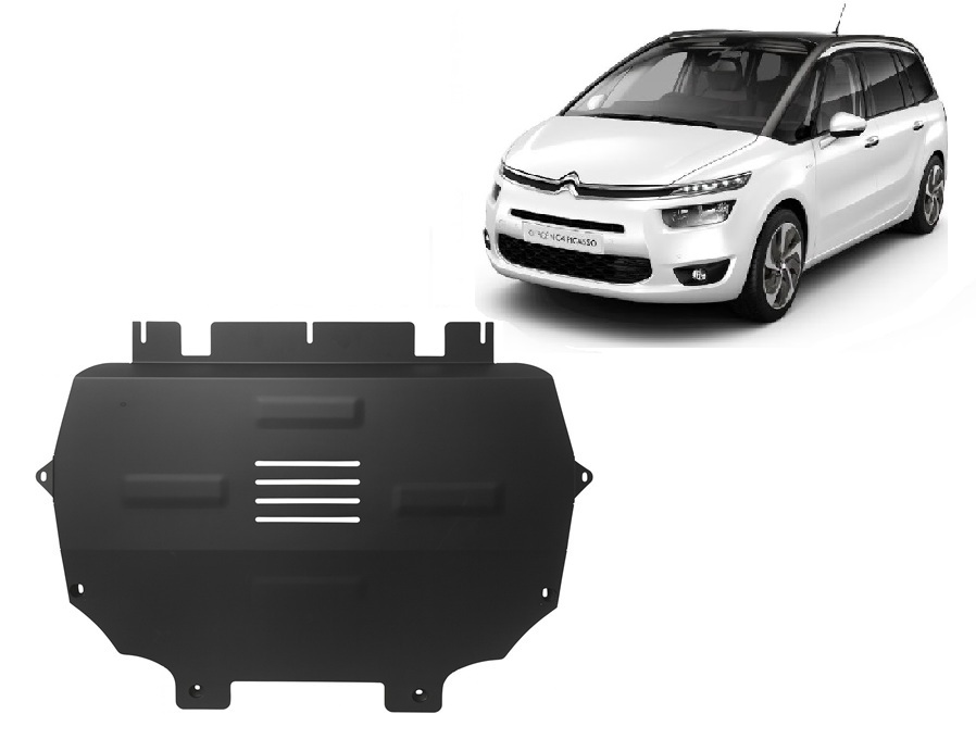 Ocelová ochrana pod olejovou vanu pro Citroen C4 Picasso 2013 - 2018, všechny motory
