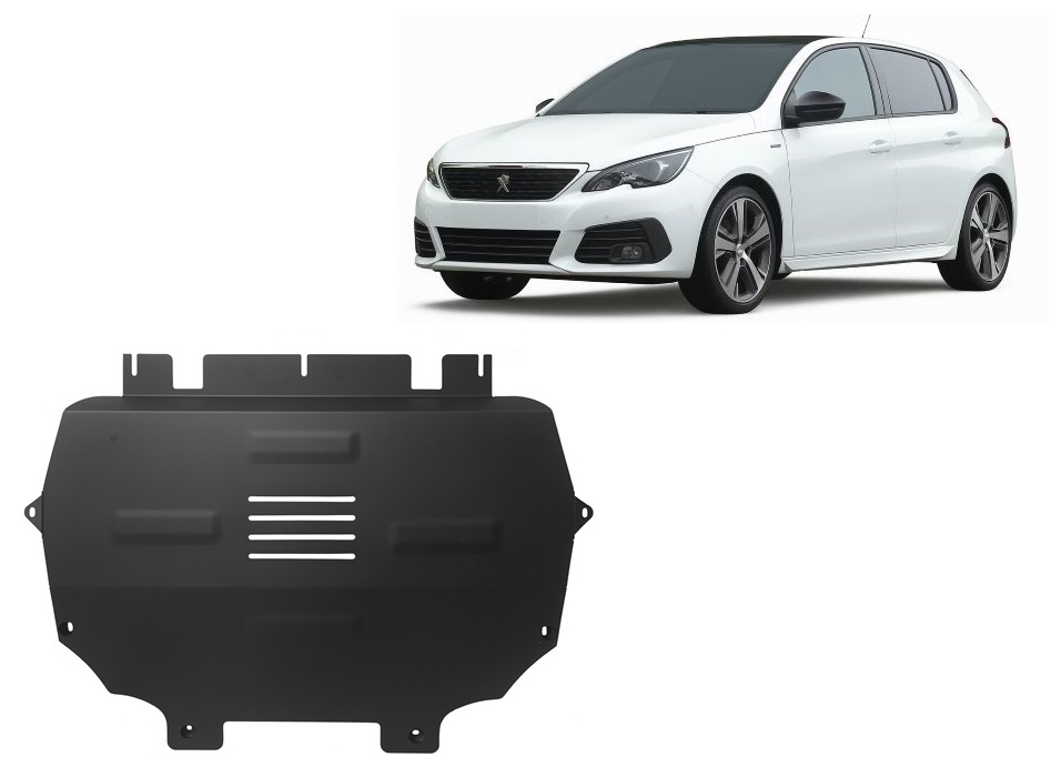 Ocelový kryt olejové vany pro Peugeot 308 2018 - 2026, všechny motory