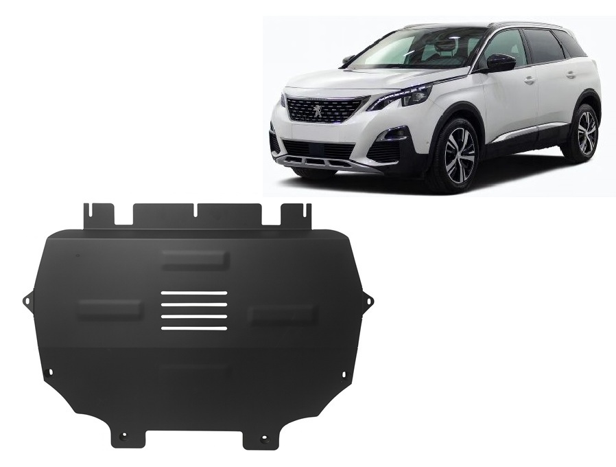 Ocelový kryt olejové vany pro ochranu motoru a převodovky pro Peugeot 5008 2017 - 2026, všechny motory