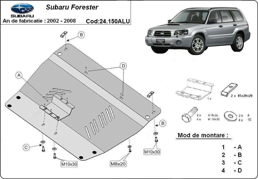 Hliníkový kryt olejové vany pro Subaru Forester 2 2002 - 2008, všechny motory