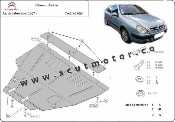 Scut motor și cutie de viteză  Citroen Xsara