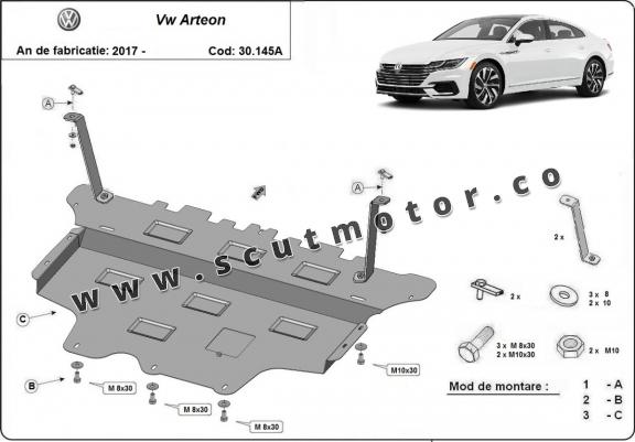 Scut motor Volkswagen Arteon - cutie de viteză automată