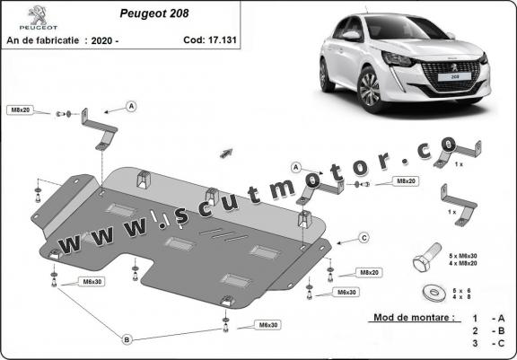 Scut motor Peugeot 208