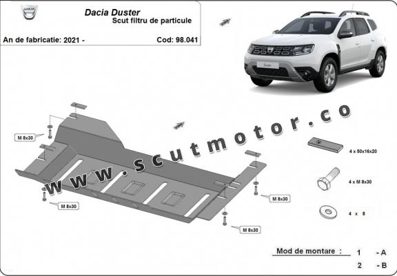 Scut filtru particule Dacia Duster