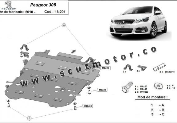 Scut motor Peugeot 308