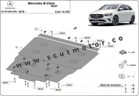 Scut motor Mercedes B-Class W247