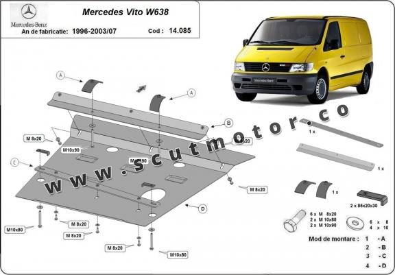 Scut motor și cutie de viteză Mercedes Vito