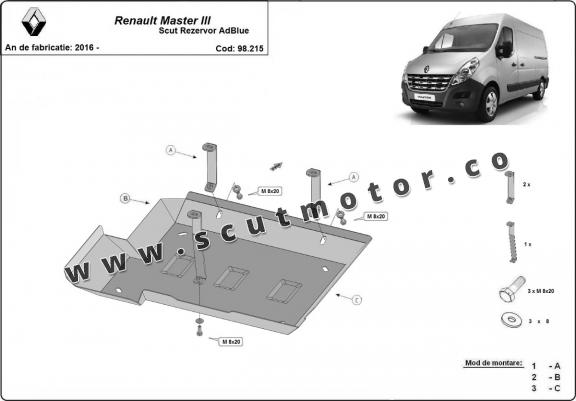 Scut rezervor AdBlue Renault Master 3 - Model 3