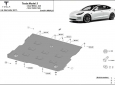 Scut motor faţă din aluminiu Tesla Model 3 AWD 5