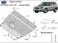 Scut motor din aluminiu Subaru Forester 2 3