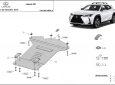 Scut antifurt din aluminiu pentru catalizator Lexus UX 3